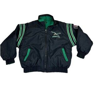Vintage Philadelphia Eagles Jacket XL Pro Player Kelly Green 90s Foot Locker